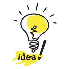 light bulb with idea