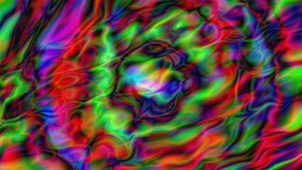 Poster - Abstract trippy psychedelic. Computer generated 3d render