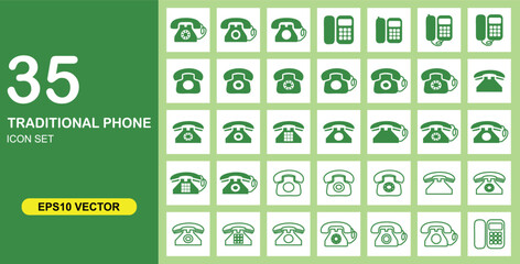 Poster - 35 Telephone icon set. Collection of high-quality vector icons for web design and mobile applications.