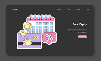 Sticker - Expiring reward points nighmode or darkmode web banner or landing