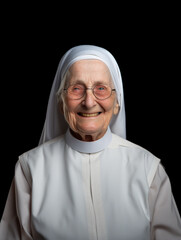 Wall Mural - smiling nun