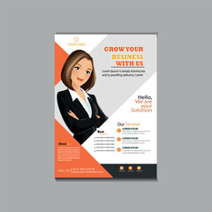 Wall Mural - corporate business flyer design 