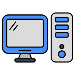 Wall Mural - An icon design of computer