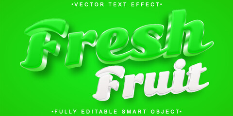Poster - Fresh Fruit Vector Fully Editable Smart Object Text Effect
