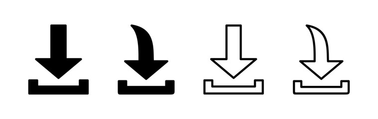 Download icon vector. Downloading vector icon