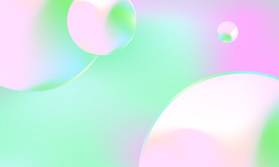 Poster - Soft Geometric holography background. Holographic liquid abstract background. Trendy and futuristic pastel background. Vector Illustration. 