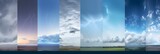 Fototapeta  - Photos of sky during different weather collage