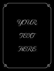 Wall Mural - vector vertical blackboard frame border. vintage invitation, certificate, business card, book cover 