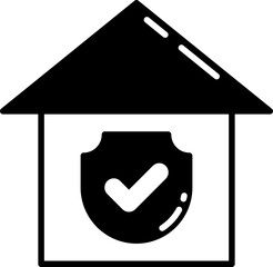 Poster - Home protection line icon