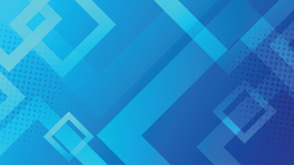 Poster - minimal geometric background. dynamic blue shapes lines. abstract background modern hipster futurist