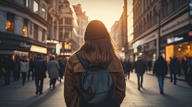 people walking in the city