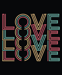 Wall Mural - love love love colorful design