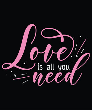 love is all you need colorful design