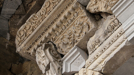 Wall Mural - Fragment of frieze at the Temple of Garni in Armenia.