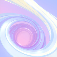 Poster - Glowing spiral abstract art background. Blurry and dreamy digital illustration. 3d rendering