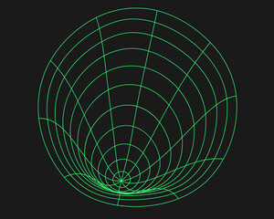 Poster - Cyber geometry y2k element. Cyberpunk shape. Isolated style on black background. Vector trendy illustration.