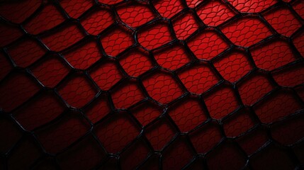 Poster - red net grid texture on black background