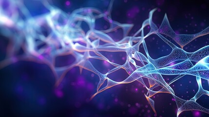 Poster - DNA organic background in abstract plexus form