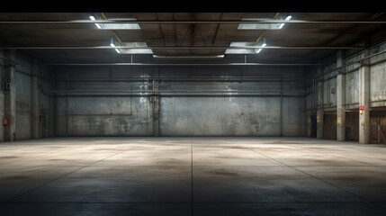 Aufkleber - Empty interior of warehouse