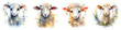 Sheep with garland on neck on white background, christmas or new year concept