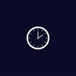© Jovana - Clock icon in trendy design style isolated on blue background