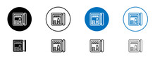 minibar vector icon set. hotel mini refrigerator vector symbol. mini fridge sign for mobile apps and website UI designs