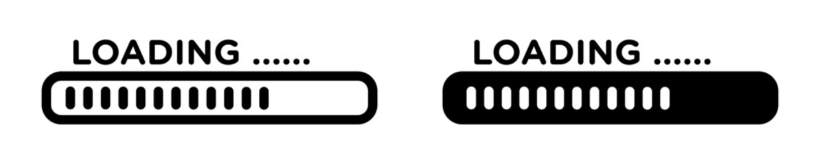 Sticker - website load bar vector icon set. upload progress status bar vector symbol for mobile apps and website UI designs