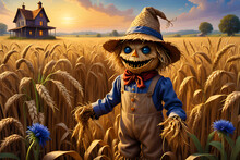 Cuteness Overload Straw Cute Scarecrow Little Gremlin Creature Gen Ai