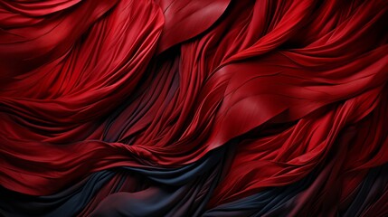 Poster - A maroon curtain draped in shades of red and blue, evoking a sense of boldness and passion in its vibrant fabric