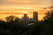 Sunset behind Ely Cathedral from Roswell Pits Nature Reserve, 22nd October 2023