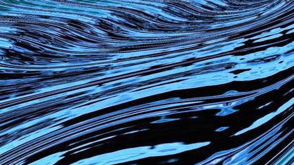 Wall Mural - Abstract blue water texture pattern flowing. Loop able wave animation