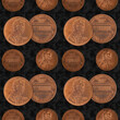Old penny pattern background that is seamless