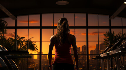 Wall Mural - young woman in yoga