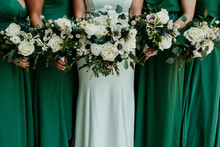 Bridal Bouquets with bride and bridesmaid