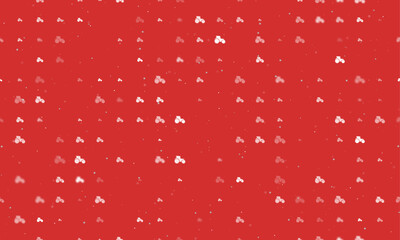 Poster - Seamless background pattern of evenly spaced white tractor symbols of different sizes and opacity. Vector illustration on red background with stars