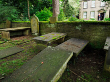 Tabbys Grave In Haworth Churchyard, Haworth, Yorkshire, England