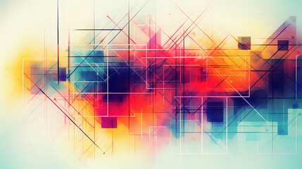Wall Mural - abstract colorful background. Generative AI