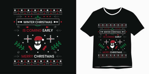 Christmas typography retro t-shirt design, ugly Christmas t-shirt sweater design, autumn vintage, grunge t shirts design