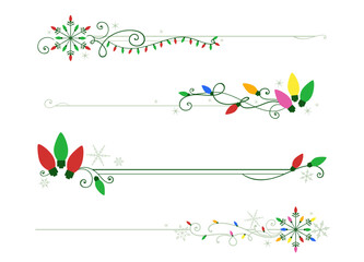 Wall Mural - A set of Christmas lights style dividers
