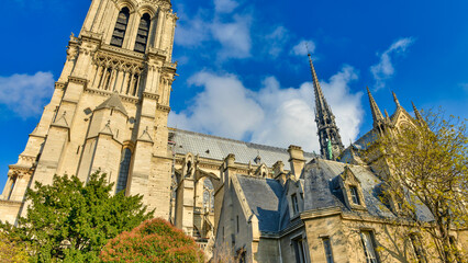 Wall Mural - Notre Dame Cathedral district in Paris