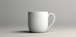 White ceramic mug mock up isolated on grey 
 background