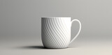 Fototapeta  - White ceramic mug mock up isolated on grey 
 background