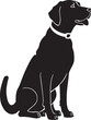 An illustration of a black and white Labrador Retriever, a breed known for its friendly and gentle nature