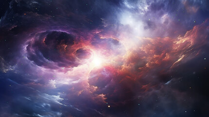 Wall Mural - ascinating backgrund like cloud mountains with bright light in the middle as galaxy with gorgeaus en