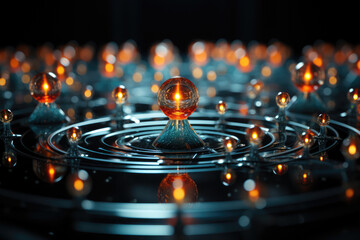 Aufkleber - A visualization of quantum entanglement demonstrating the interconnectedness of all things. Generative Ai.
