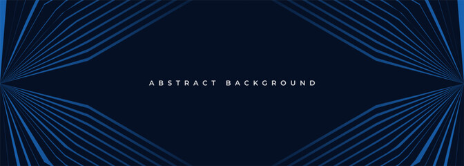 Poster - Dark blue abstract modern background with blue glowing stripes concept design for banner, backdrop, wallpaper, cover, presentation background. Vector illustration