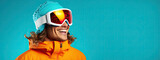 portrait of man in a ski outfit, generative ai