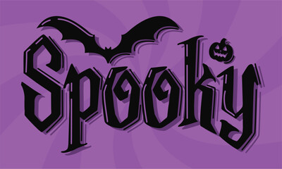 Poster - Colored halloween lettering background Vector