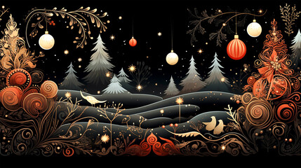 Wall Mural - wallpaper design Christmas holiday season