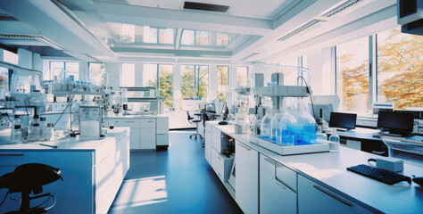 Aufkleber - spacious medical laboratory.